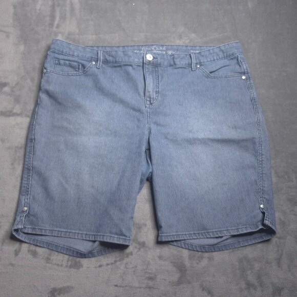 Gloria Vanderbilt Womens Bermuda Denim Shorts 18W All-Around Slimming Effect - Picture 3 of 7